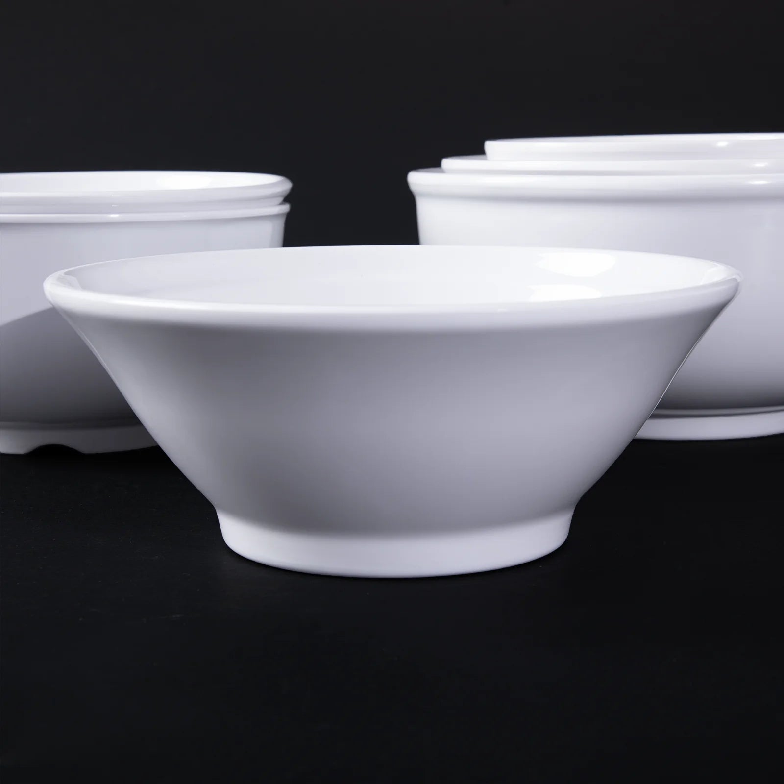 Chinese Style White Melamine Deep Soup Bowl Eco-Friendly Tableware Dinnerware