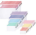Pack Zipper File Bags Mesh Pencil PouchZipper Mesh Pouch Waterproof Zip File Folders for School Supplies Bills