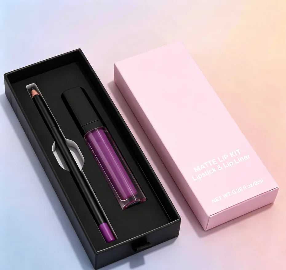Low MOQ Liquid MatteLip Kit Lipstick Set Lipgloss With Lip Liner Set