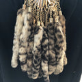 Wholesale Fashion Lovely Design Wholesale Natural South Beaver fox Tail Keychain Real Civet Tail Fox Fur Tail Key Chains