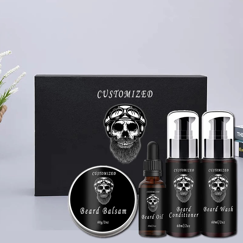 UUFINE Factory Customize Gifts Box Paraben Free Moisturizing Organic Beard Oil Set Private Laabel