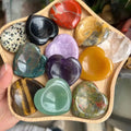 40mm Healing Crystal Heart Love Thumb Worry Stone Pocket Palm Gemstones for Anxiety Therapy Geometry Chakra Reiki Balance