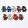 Africa's Hot Selling Plated Alloy Brooch Large Crystal Glass Pin for Women's Party Clothing Accessories Children's Gift
