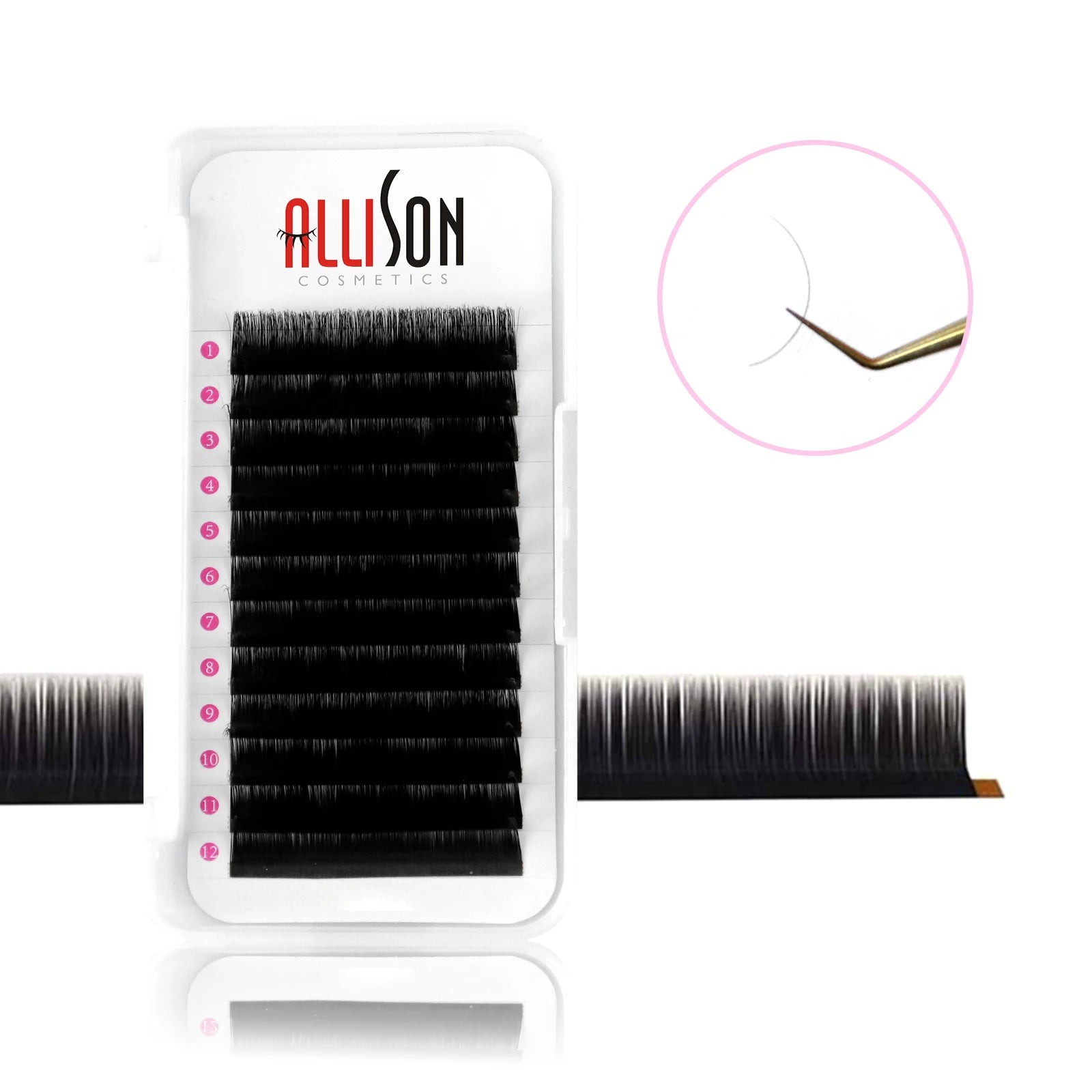 Dark Fluffy C D Curl Lash Eyelash Extension Supplies Trays Cashmere Matte Black Individual Eyelashes Volume Eyelash Extension