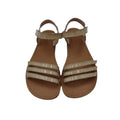 TipsieToes Women's Genuine Leather Casual Slip-On Flat Slides Barefoot Daily Life Cream Spring Breathable
