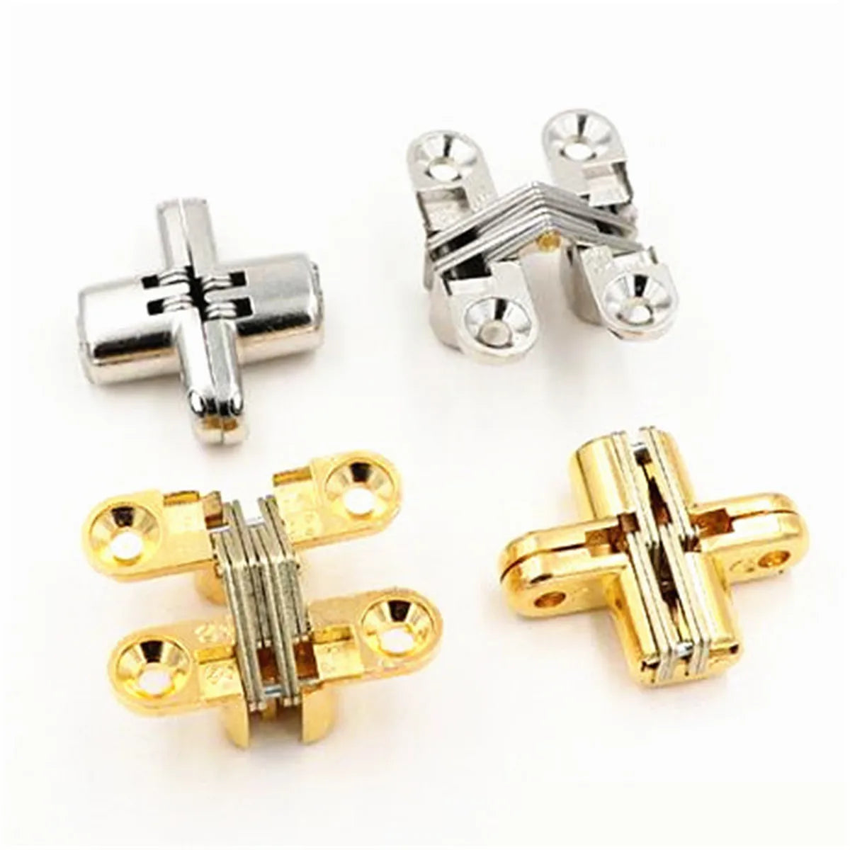 Hidden Type  Cross Hinge Concealed Wardrobe Cabinet Cupboard Folding Door Wooden
