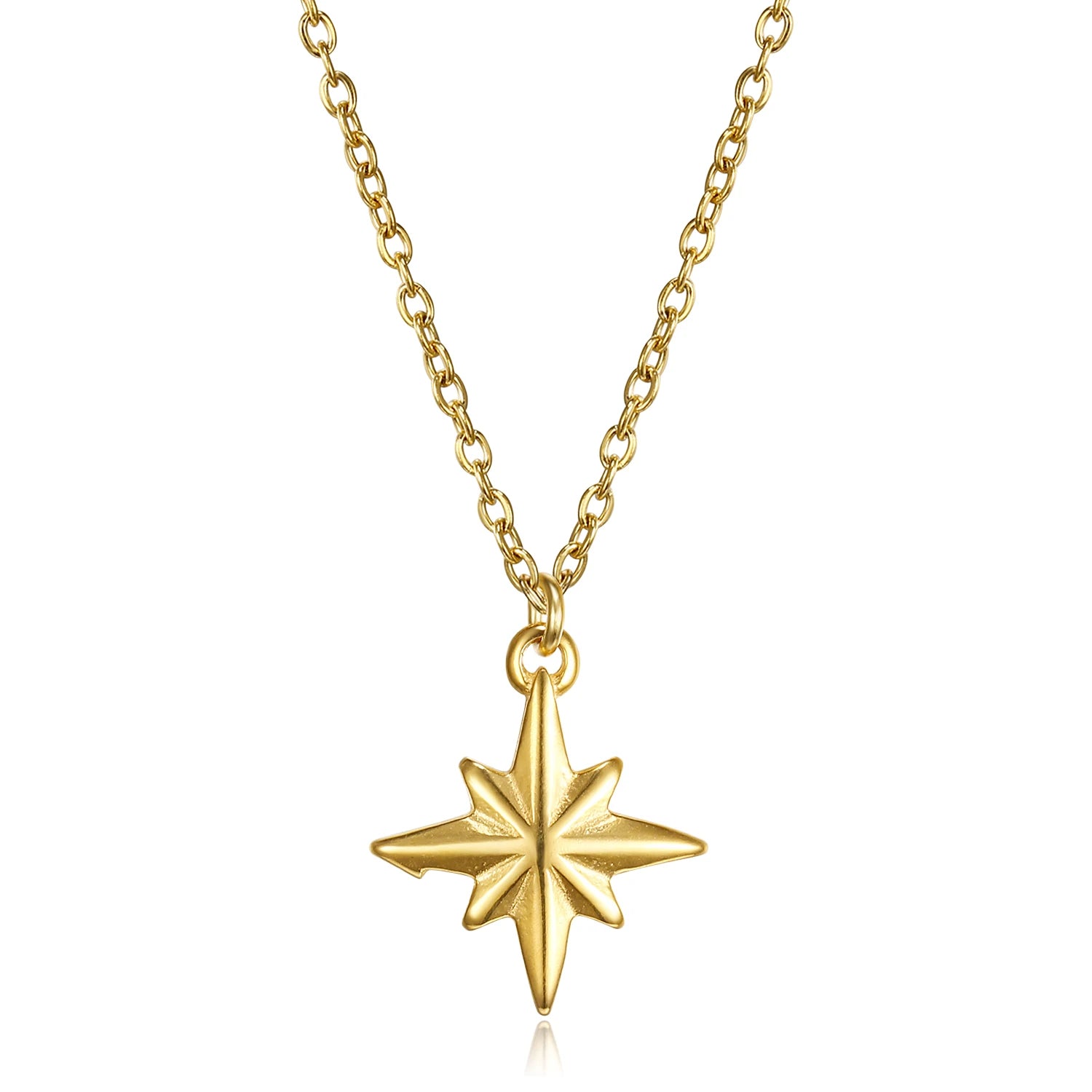 Tiny starburst Necklaces North Star Necklace Gold Pole Star Pendant Layering Polaris Necklace Traveler Jewelry Graduation Gift