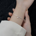 Wholesale Custom Women Jewelry 925 Sterling Silver Personalized Charm Bangle Bracelet