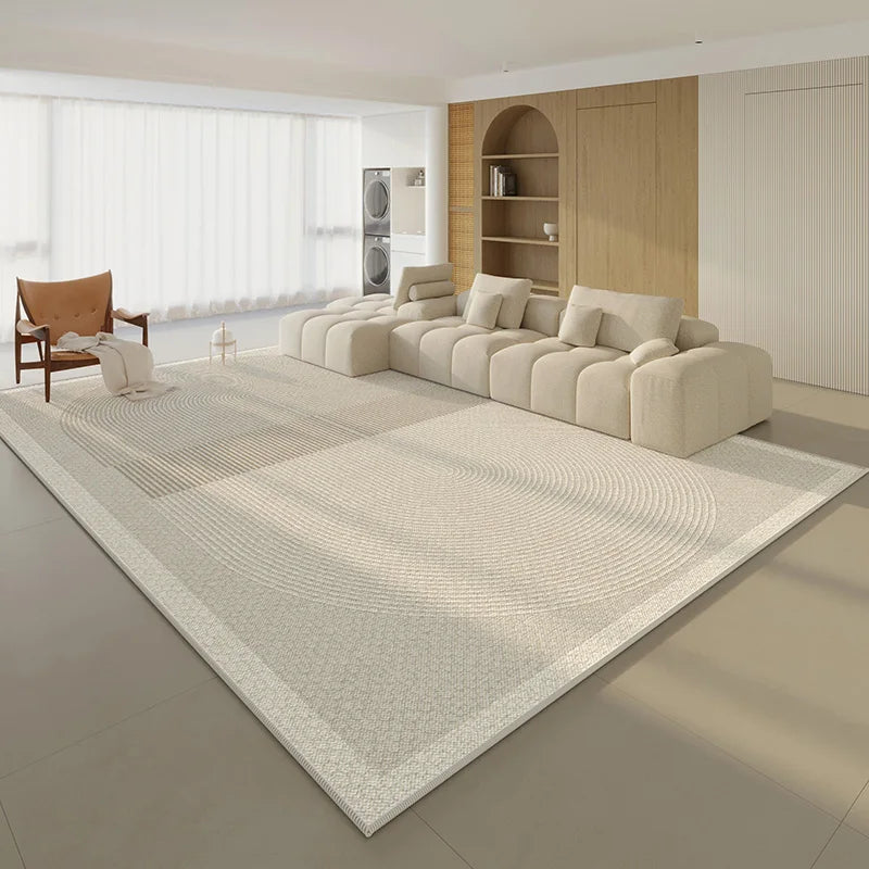 Large Size Machine Made Area Rug for Living Room Washable Durable Polyester Low Pile Anti-slip Back Eco-friendly Easy Care