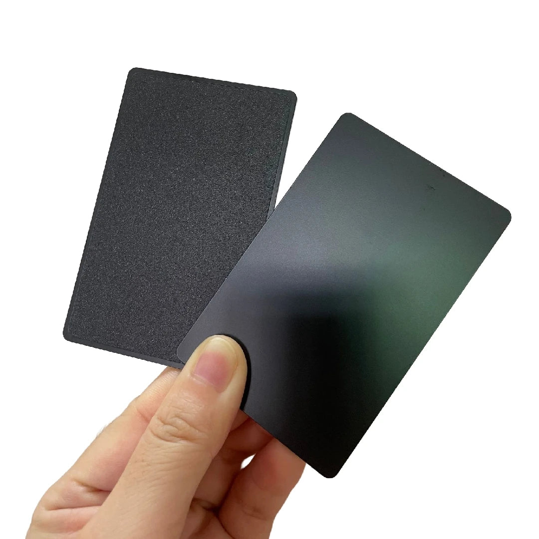 Blank Matte Black Hybrid NFC Metal Visiting Card NFC Chip Hidden Inisde Rfid Metal Business Card Blanks in Stock