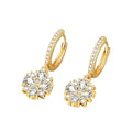 Chic Dainty New Cubic Zirconia Hoop Earrings for Women Small Pendant Earring Piercing Jewelry