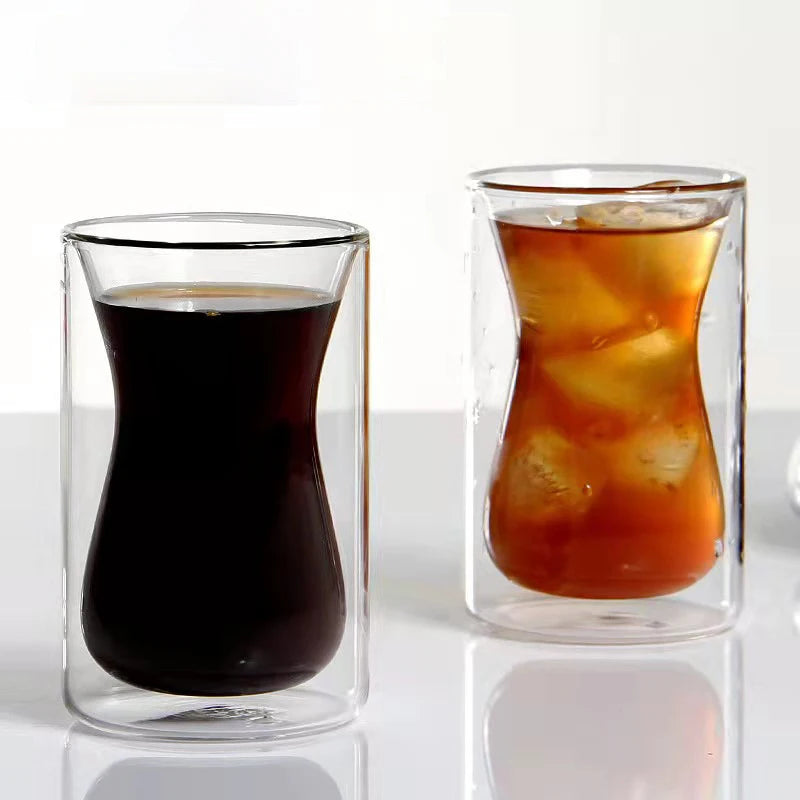 Free Sample 170ML Double Wall High Borosilicate Glass Turkish Tea Glass Cup Clear  Latte Espresso Glass Cup