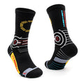2025 New Arrival Cyberpunk Stylish Jacquard Crew Sports Socks Thick Terry Basketball Socks for Men Athletes