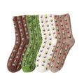 Jingwen OEM JK Lolita Wholesale Small Floral Breathable Women Socks for Girls