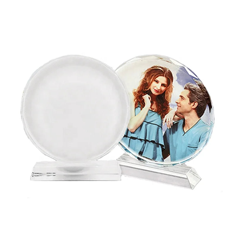 BSJ03A 150MM Sunflower Shape Sublimation Blank Crystal Trophy Photo Frames for Decoration/Business/Office/Custom Crafts