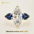 Custom Marquise Cut Lab Diamond Ring IGI Certified Synthetic Diamond Ring 9k 10k 14k Lab Grown Diamond Ring