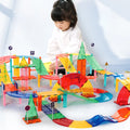 KEBO Magnetic Building Tiles Car Race Track Inspirational Construction Toys for Children