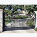 Curved Sliding Gate Painting Hebei for Backyard Courtyard Garden