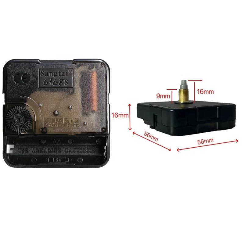 Sangtai  Quartz Push Clock Mechanism With 9MM Threaded 10MM Shaft