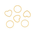 12mm Heart Shaped Stainless Steel Bracelet Connectors Earrings Findings Jewelry Making Accessories Components