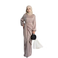 Loriya New Design Hot Selling 2pc Satin Abaya Wrap Skirt Set  Islamic Clothing Modest Women Muslim Dresses