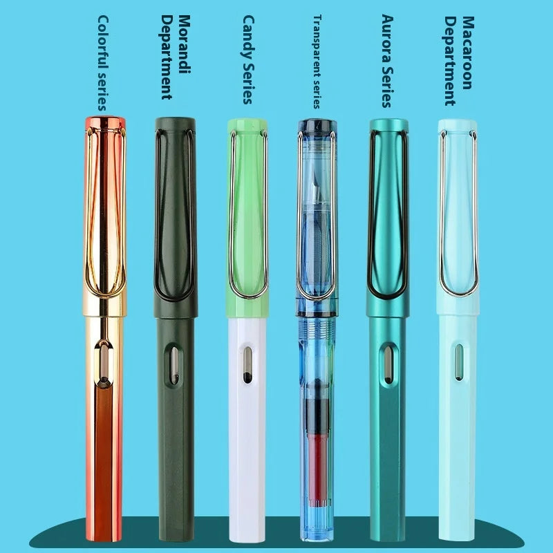 Dual-Purpose Plastic Replaceable Ink Bag Stainless Steel for Student Calligraphy Practice Factory Wholesale Positive Writing