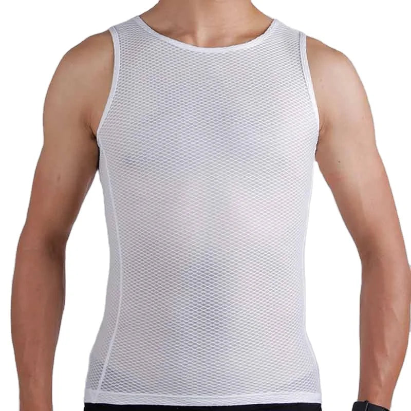 Wholesale Men Cycling Base Layer Summer Tank Top Breathable Road Bike Bicycle Vest Mesh Underwear Cycling Undershirts
