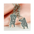 Pet Pendant Jewelry Custom Titanium Steel Pendant Cat Dog Memorial Photo Diy Stainless Steel Keychain Custom Made