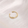 Vintage Non Tarnish 18k PVD Plated 316L Stainless Steel Simple Designs Unisex Stainless Steel Waviness Shape Ring for Women