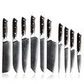 Grandsharp Japanese Damascus Steel Kitchen Knife Professional Stainless Steel Chef Knives Set With Resin&Copper Cloth Handle