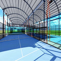 Outdoor Panoramic Classic Padel Tennis Court Suppliers Galvanized Chain Link Football Pitch Fence