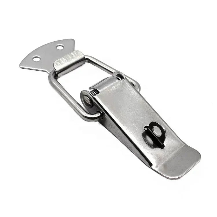 Stock J102 Ruilichuang Iron Cabinet Toolbox Spring Loaded Toggle Hasp Latch Lockable Nickel Plated Silver ISO9001 Certified