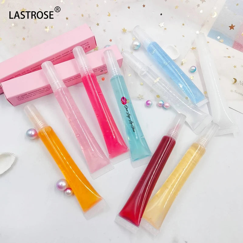 Wholesale Moisturizing Lip Gloss Balm Non-sticky Fruit Flavor Plumping Lip Gloss With Squeezed Tube