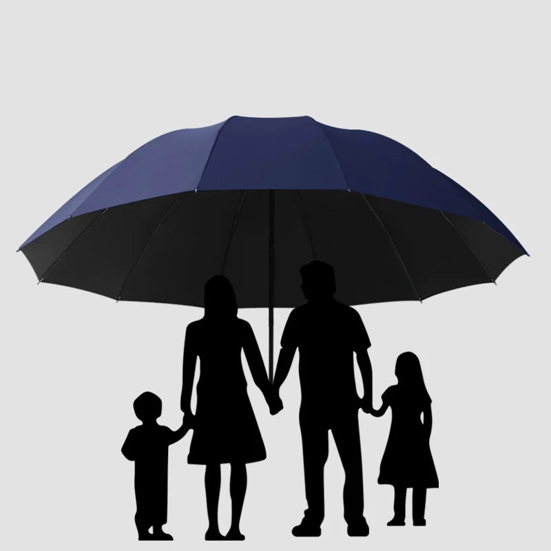 Bulk Wholesale Portable Reverse Folding Oversized 12 Bones Reinforcement Sturdy Storm Windproof Rain Umbrella