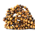 Luxury  Loose Gem Stone Real Tiger Eye Beads Natural Precious Crystal Stone Beads for Jewelry Making
