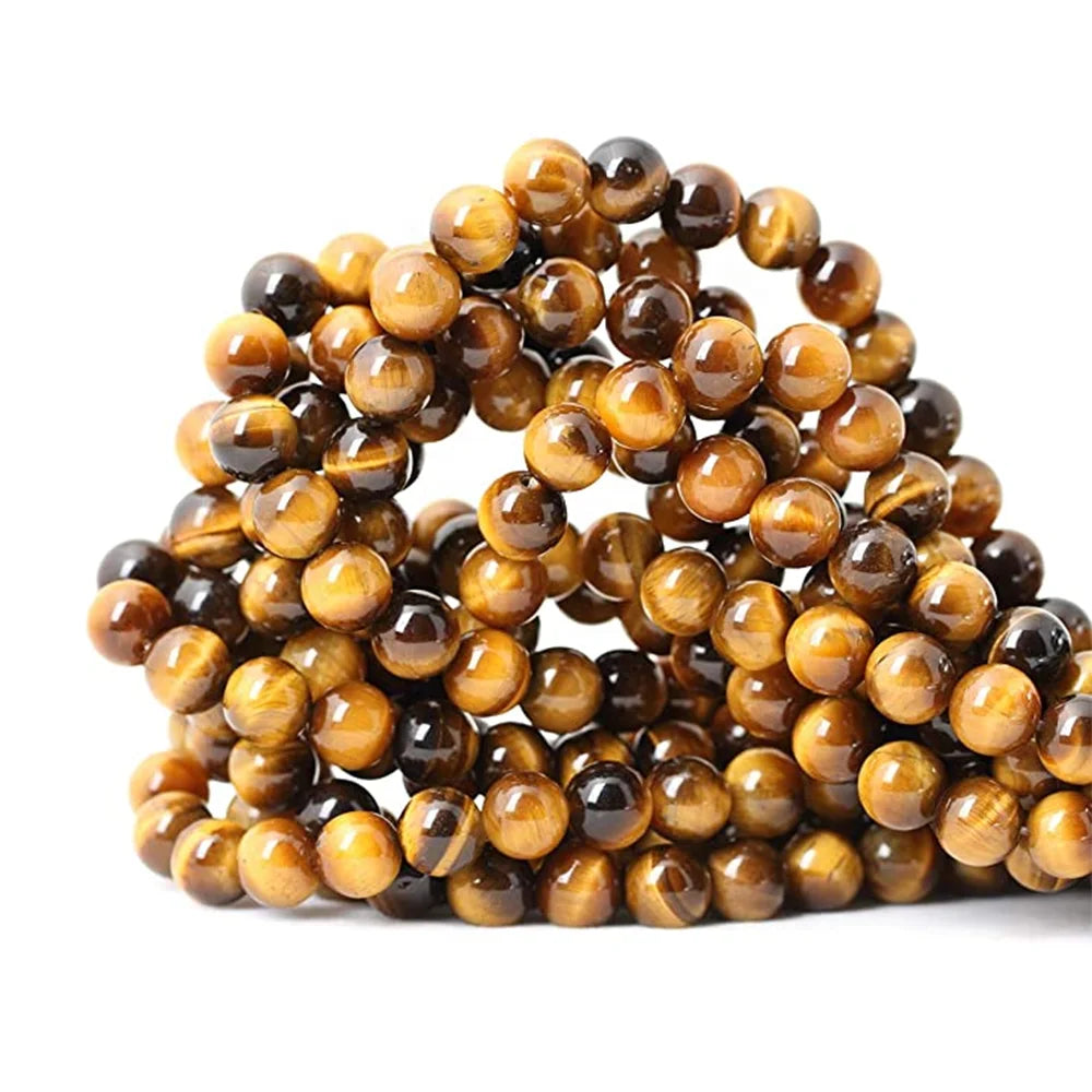 Luxury  Loose Gem Stone Real Tiger Eye Beads Natural Precious Crystal Stone Beads for Jewelry Making