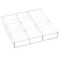 Modern Clear Acrylic Customized Lightweight Display Tray Easy Assembly Adjustable Dividers Multi Compartment for Jewelry
