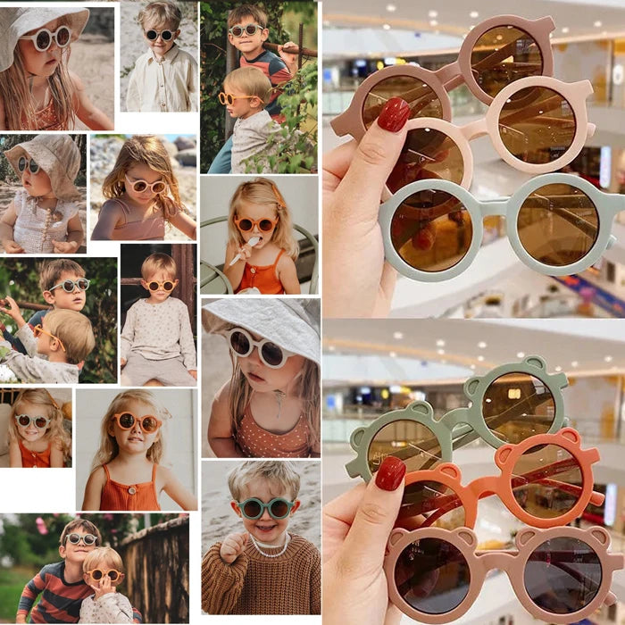 Retro Circle Glasses Round Unisex Vintage Child Sun Glasses Anti-Uv 400 Young Kids Sunglasses Sale in Bulk for Baby Boys Girls