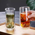 2024 New Product 280ml Double Green Tea Guanshan Cup Mountain Drinking High Borosilicate Glass Tea Cup
