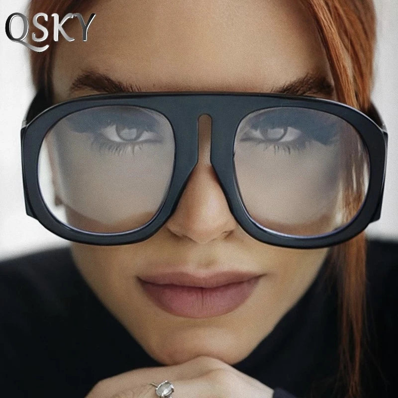 2024 Jiuling Eyewear Fashion Anti Glare Computer Spectacles Oversized Round Frame Anti Blue Light Eyeglasses Big Glasses Frame
