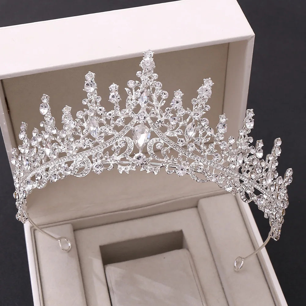 Latest Trends Bride Rhinestone and Crystal Wedding Gold Bridal Princess Crown