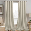 100% Blackout Thermal Insulated Curtains 96 Inches Long Blackout Full Light Shading for Living Room Bedroom Black Valances