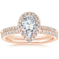 OAHLAN Wholesale Women Rings Jewelry 1.5CT 925 Sterling Silver Wedding Band Teardrop Bridal Rings Sets CZ Engagement Ring