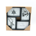 Wooden Collage Wall Hanging Picture Frame Photo Frame with 4 Openings