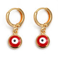 Hot Sale 18K Gold Plated Evil Eye Earrings Celebrity Evil Eye Copper Earrings for Women