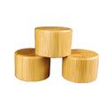 Kinpack Natural Bamboo Process Bottle Screw Cap 18mm 20mm 24mm 28mm Screw Cap Disc Cap with Shampoo Bottles for Skincare
