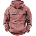 Custom Men's Solid Colour Pullover Sweatshirt Cotton Chunky Eco-Friendly Quick Dry Pocket Hoodie Streetwear Autumn Spring 3D