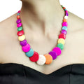 Boho Fashion Beaded Necklace Multicolor Stone Beads Chain Collar Choker Statement Jewelry Bohemian Ethnic Bijoux High-end