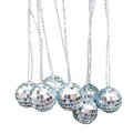 70s Disco Dance Party Decorations Favor Necklaces & Mirror Disco Ball Costume Accessories