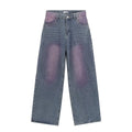 AeeDenim Wholesale Streetwear Mens Blue Denim Jeans Baggy Two Colors Jeans Man